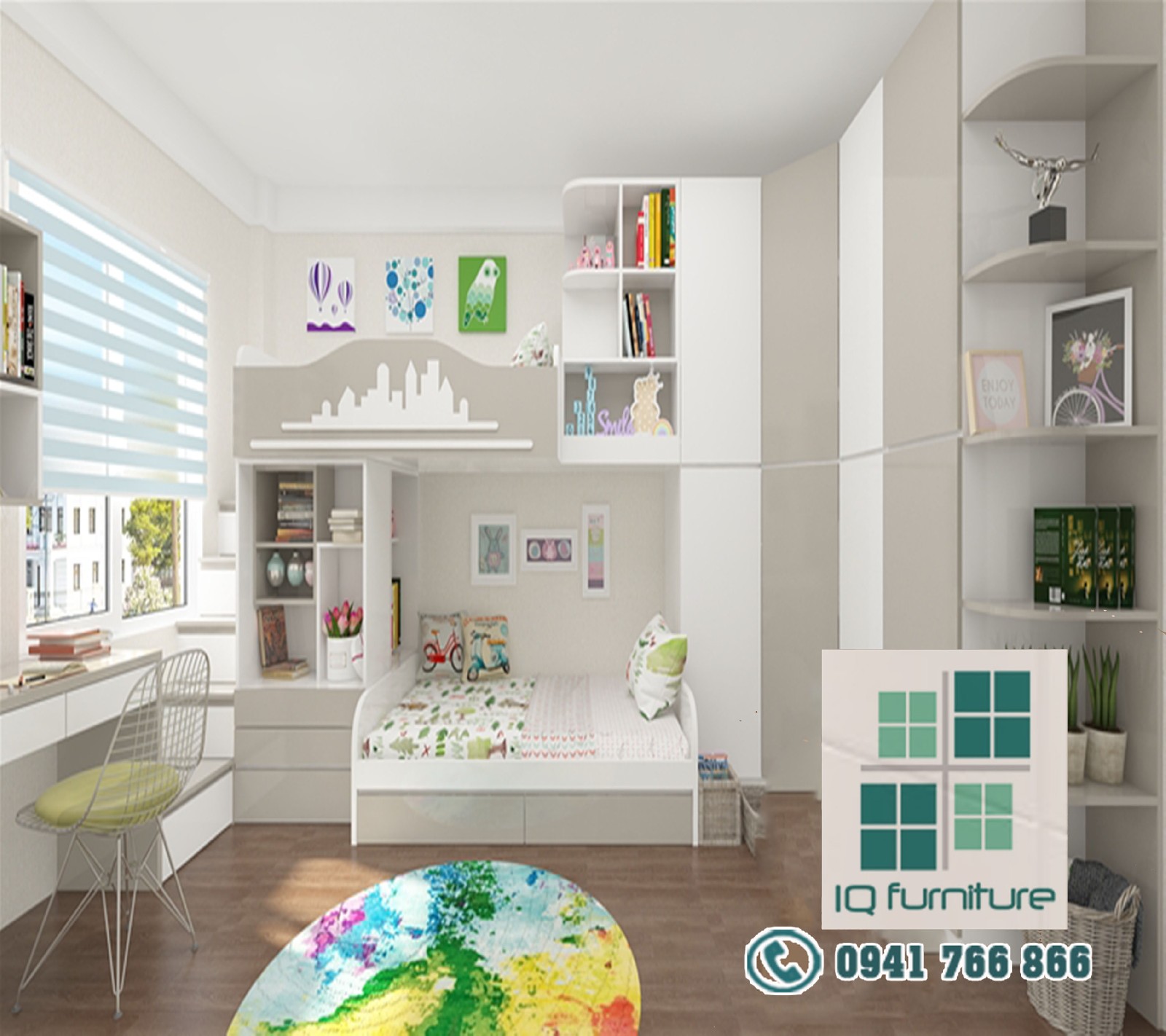 thiết kế nội thất phòng ngủ trẻ em hải phòng